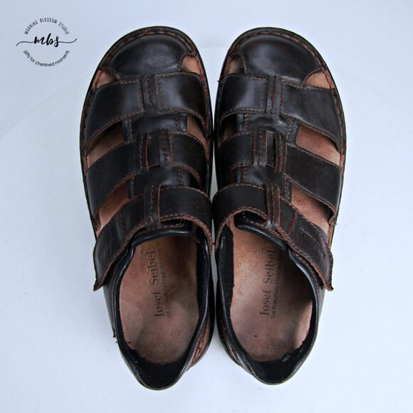 Josef Seibel Jeremy‎ Moro Fisherman Sandals Brown Men EU 44, US 10.5 main image 13